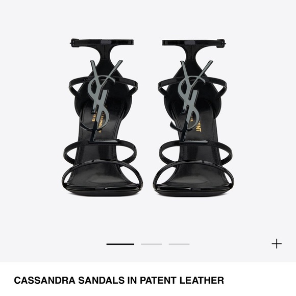 YSL SAINT LAURENT CASSANDRA SANDAL HEELS - Picture 1 of 5